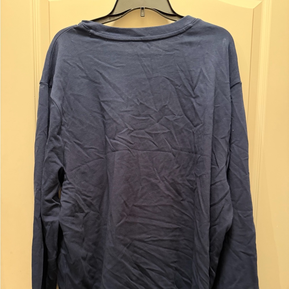 🐣NWOT Sonoma Men's Deep Blue Long Sleeve Tee - Picture 6 of 7